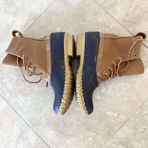 L.L. Bean Duck Boots Womens 6M Navy Blue 8" Made in Maine Waterproof Gorpcore - Picture 14 of 15